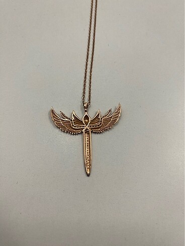  Beden ten rengi Renk 925 Ayar Gümüş Kolye (Rose-gold)