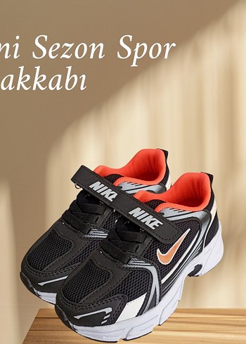 Renkli Desenli Siyah Erkek Çocuk Spor Ayakkabı