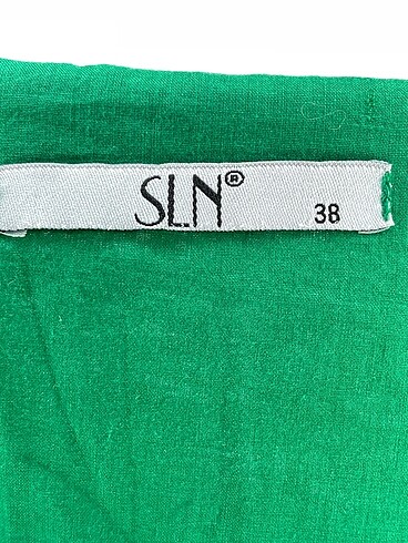 38 Beden yeşil Renk SLN Kısa Elbise %70 İndirimli.