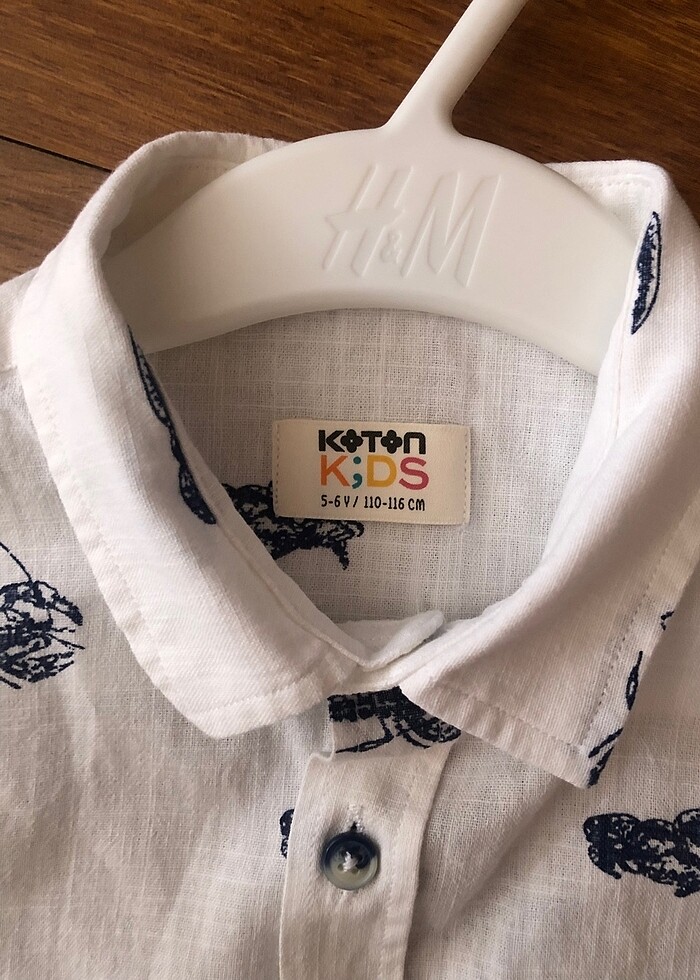 Erkek çocuk gömlek kısa kollu 5/6 yaş - Görsel 3