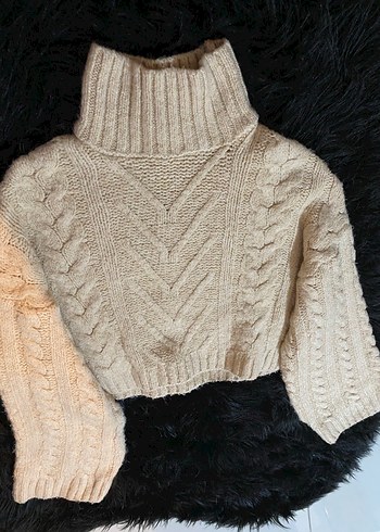 #defacto Boğazlı Örgü Kadın Kazak - Görsel 4