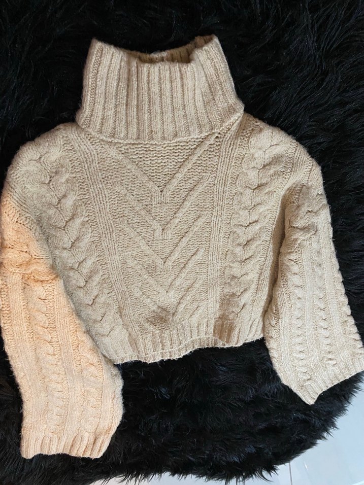 #defacto Boğazlı Örgü Kadın Kazak - Görsel 4