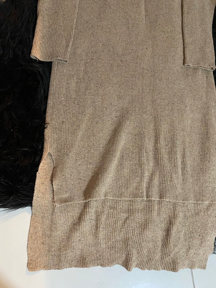 Yırtmaçlı Triko Elbise - Görsel 5