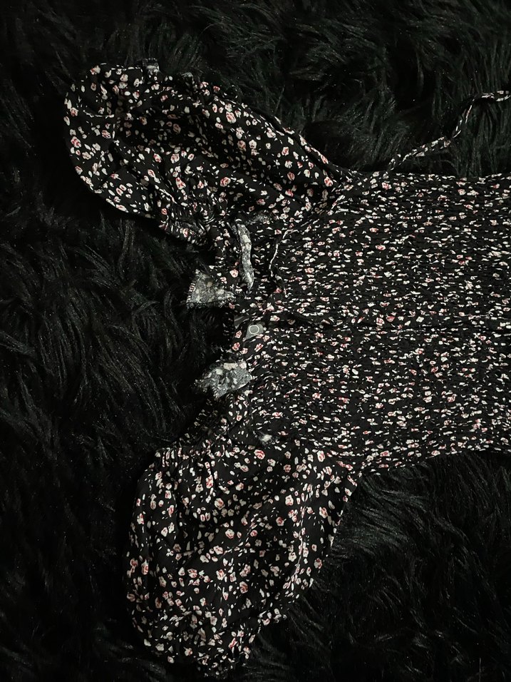 Göğüs Gipe Desenli Kısa Elbise - Görsel 4