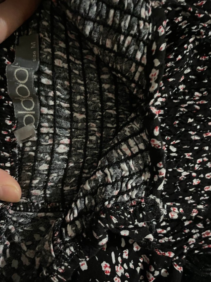 Göğüs Gipe Desenli Kısa Elbise - Görsel 5