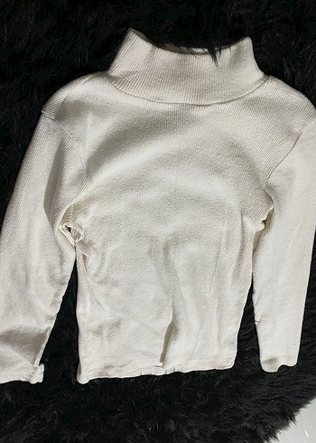 Bej Yarım Balıkçı Yaka Kadın Triko - Görsel 3