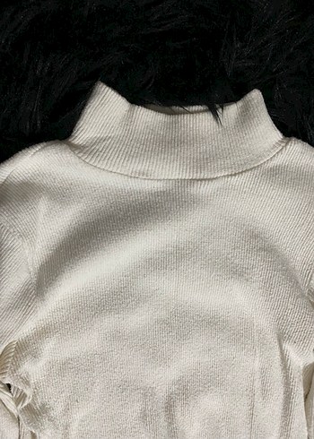 Bej Yarım Balıkçı Yaka Kadın Triko - Görsel 4