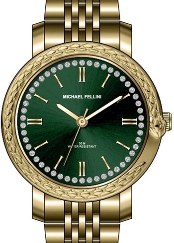 Michael Fellini Kadın Altın Zincir Detaylı Saat - Görsel 3