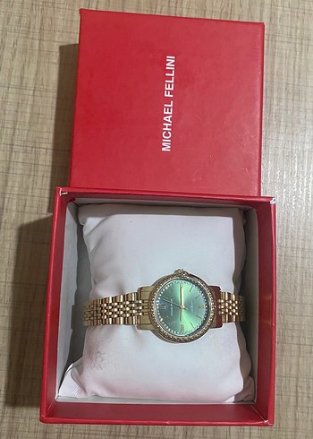 Michael Fellini Kadın Altın Zincir Detaylı Saat - Görsel 2