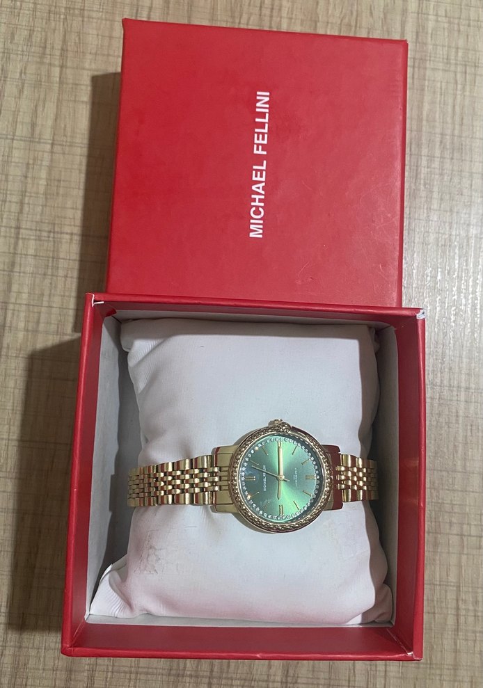 Michael Fellini Kadın Altın Zincir Detaylı Saat - Görsel 2