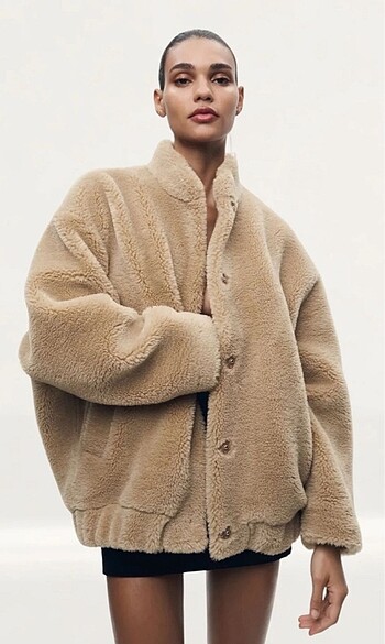 Zara Bej Teddy Peluş Kaban