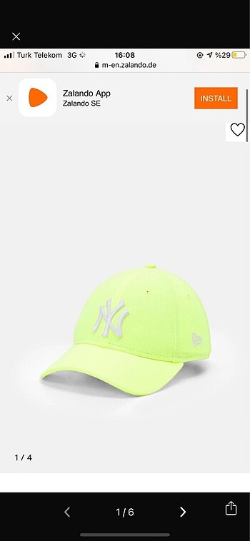 New Era Neon Sarı Şapka