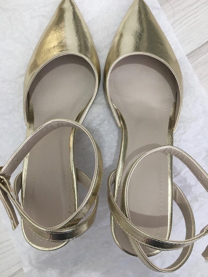marcatelli gold abiye ayakkabı ve çanta - Görsel 5