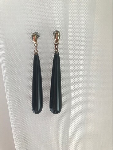 Accessorize Siyah damla küpe