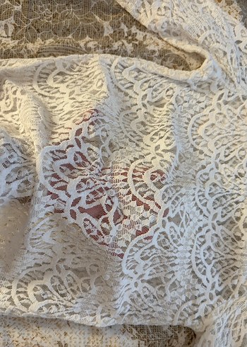 Dantel Detaylı Beyaz Uzun Kollu üst - Görsel 2