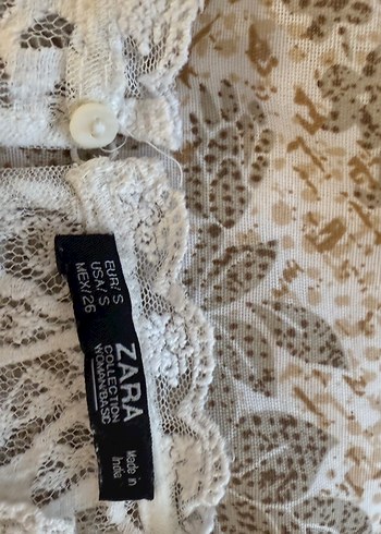 Dantel Detaylı Beyaz Uzun Kollu üst - Görsel 3