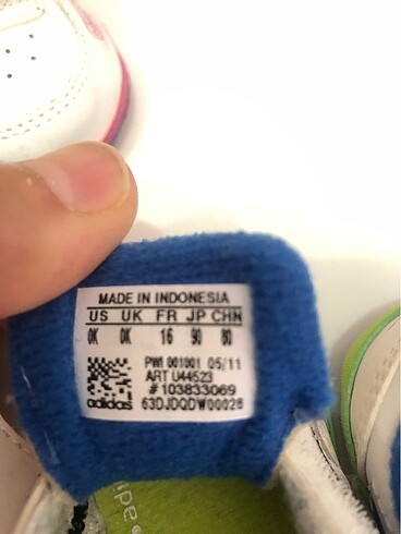 16 Beden mavi Renk Erkek bebek Adidas panduf ayakkabı