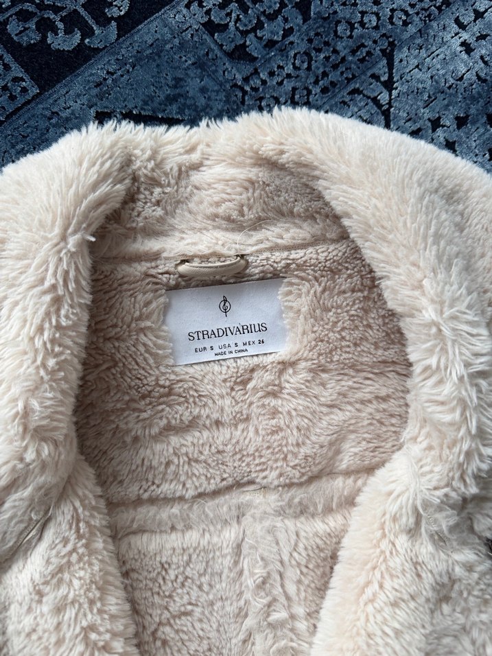 Kürklü Bej Deri Kadın Ceket - Görsel 2