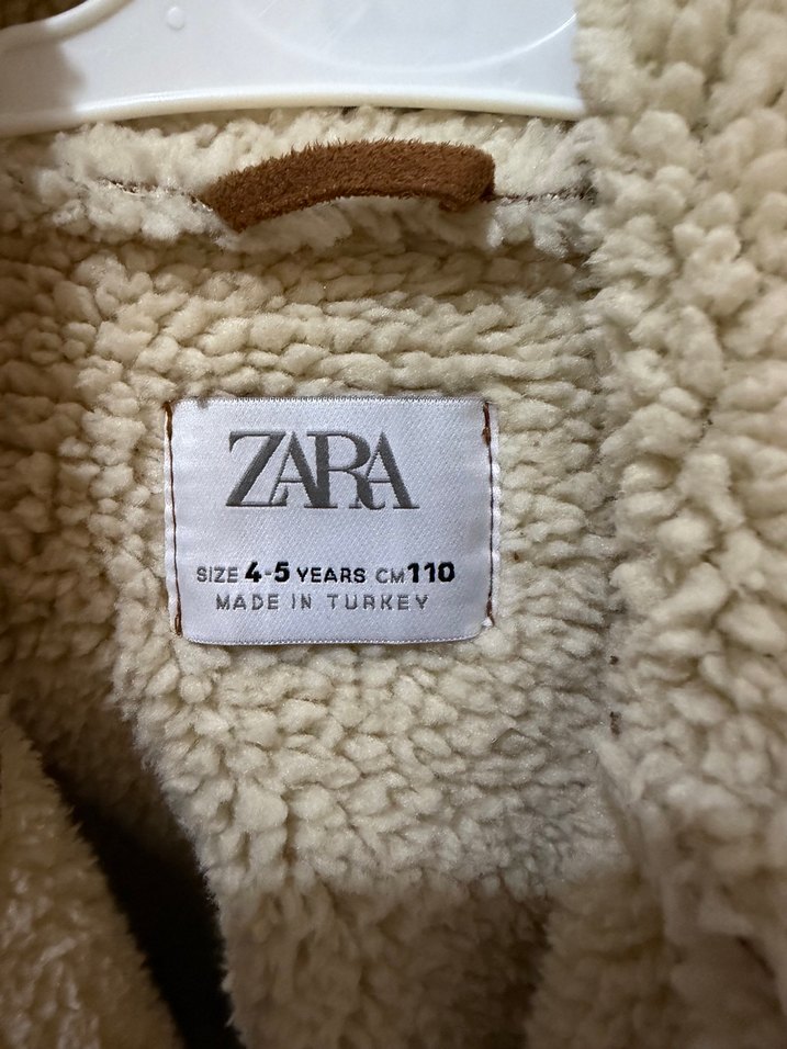 Zara Erkek Çocuk Kürklü Süet Kaban - Görsel 2