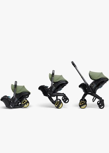 Koyu Yeşil Bebek Arabası ve Oto Koltuğu Seti - Görsel 3