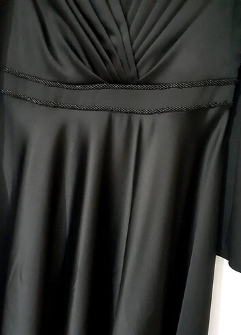42 Beden siyah Renk Tesettür Abiye Elbise 