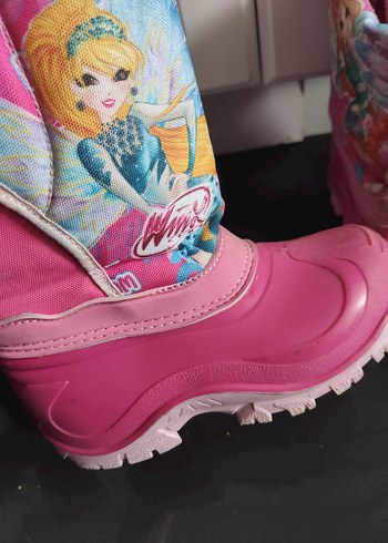 Kız Çocuk Pembe Baskılı Cırt Cırtlı Spor Ayakkabı - Görsel 2