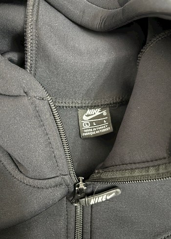 Siyah Fermuarlı Kapüşonlu Erkek Sweatshirt - Görsel 4