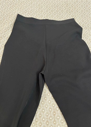 Kürk Detaylı Siyah Kadın Kumaş Pantolon - Görsel 5