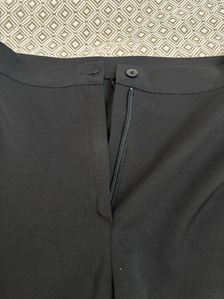 Kürk Detaylı Siyah Kadın Kumaş Pantolon - Görsel 4