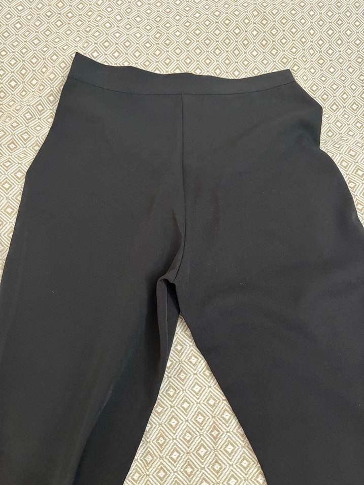 Kürk Detaylı Siyah Kadın Kumaş Pantolon - Görsel 5