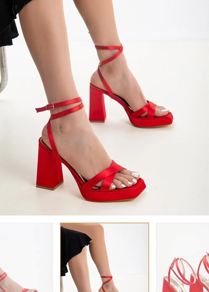 Kalın topuk ayakkabı - Görsel 3