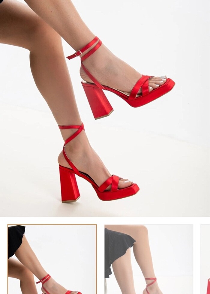 Kalın topuk ayakkabı - Görsel 2