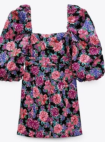 Zara Zara çiçekli elbise