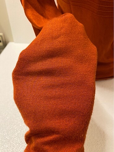 36 beden kaliteli merserize turuncu renk tül detaylı ajurlu trik - Görsel 7