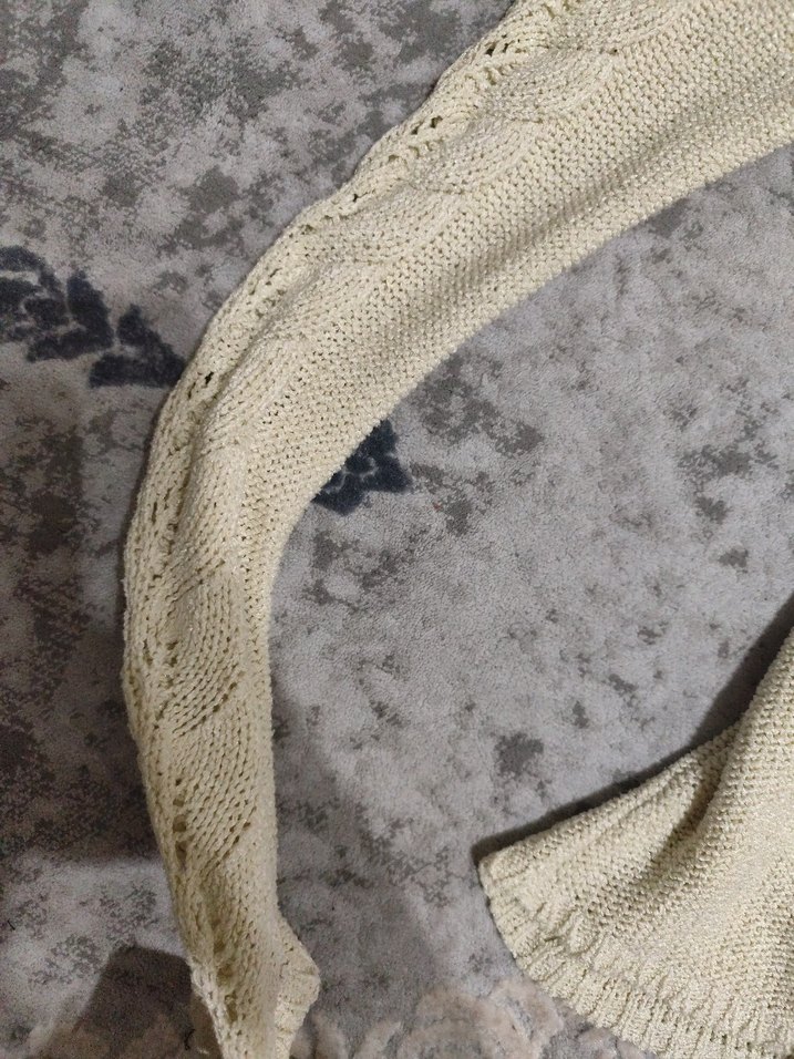 Bej Örgü Kadın Mini Kazak - Görsel 3