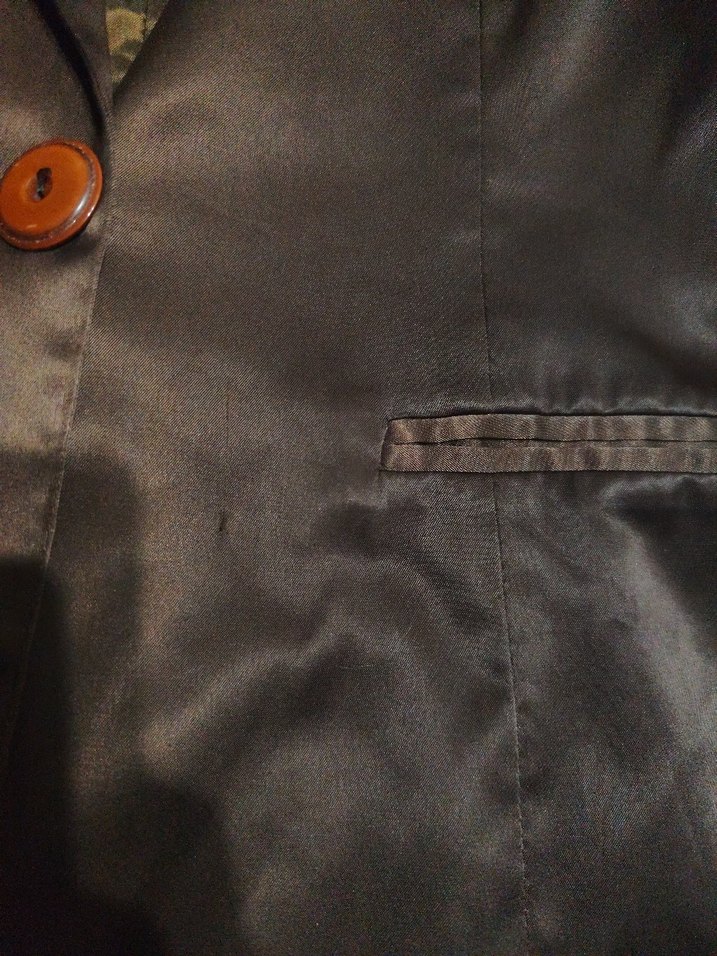 Düğmeli Kahverengi Kadın Gotik Blazer Ceket - Görsel 5