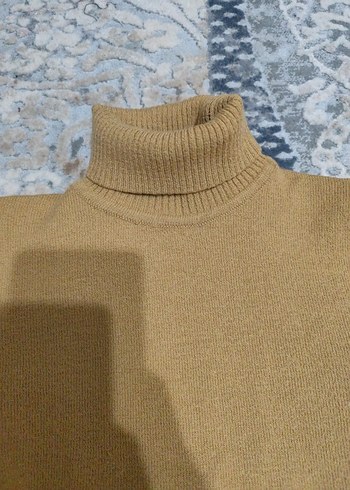 Kürklü Boğazlı Bej Kadın Kazak - Görsel 3