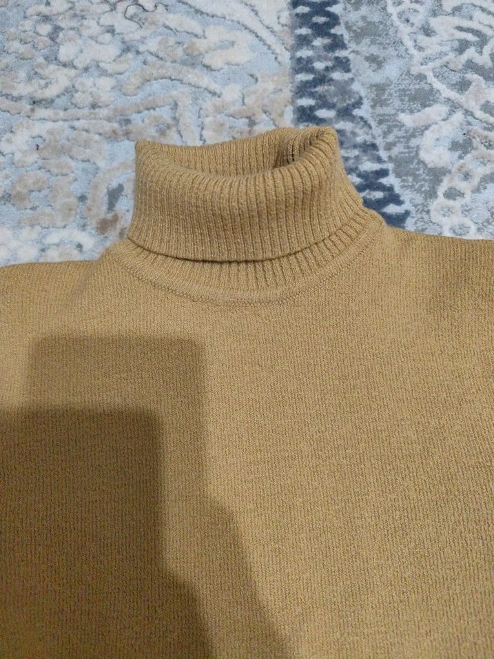 Kürklü Boğazlı Bej Kadın Kazak - Görsel 3