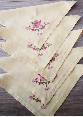 Nakışlı Erkek Mendili - Vintage Stil