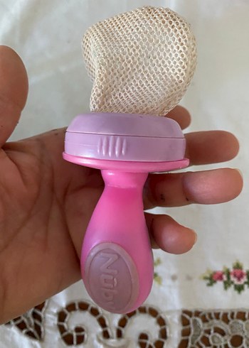 Mavi Pastel Bebek Biberonu ve Meyve Emziği - Görsel 4