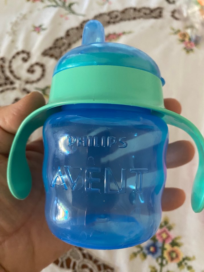 Mavi Pastel Bebek Biberonu ve Meyve Emziği - Görsel 2