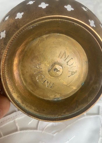 İşlemeli Bej Klasik Tabak - Görsel 4