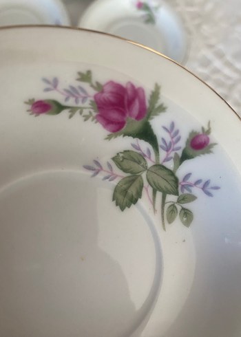 Beyaz Çiçekli 4'lü Yemek Tabağı Seti - Görsel 3