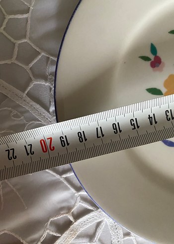 Pastel Çiçekli Beyaz Yemek Tabağı Seti - Görsel 5