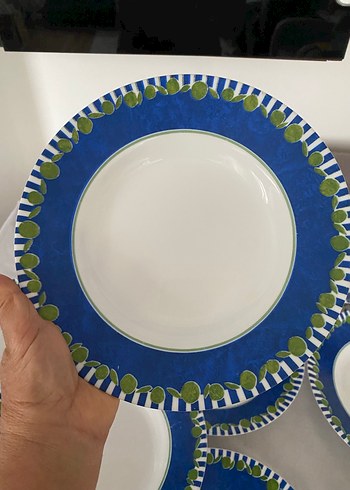 Mavi Desenli Yemek Tabağı Seti - Görsel 2