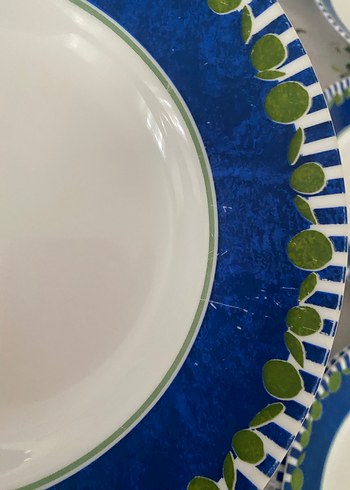 Mavi Desenli Yemek Tabağı Seti - Görsel 4