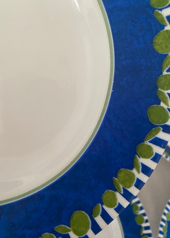 Mavi Desenli Yemek Tabağı Seti - Görsel 3