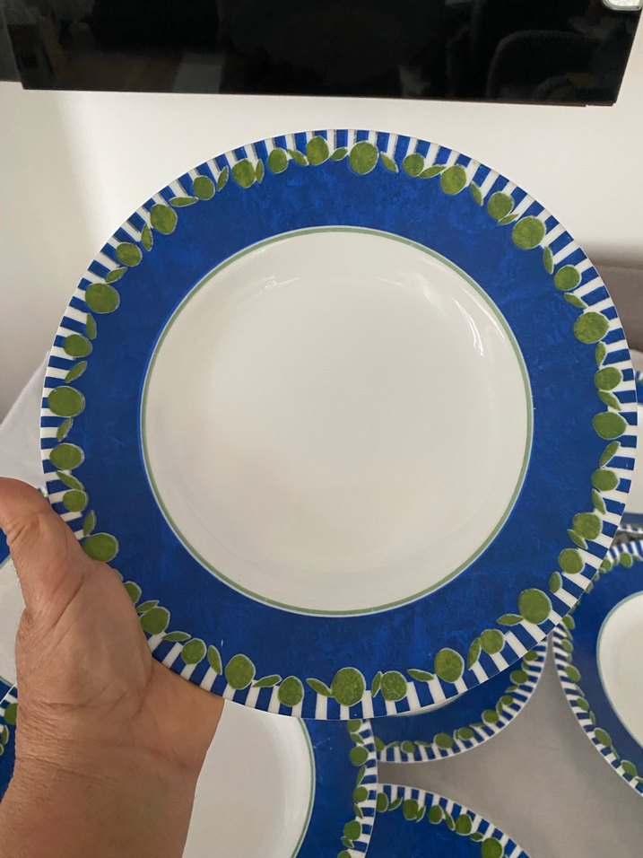 Mavi Desenli Yemek Tabağı Seti - Görsel 2