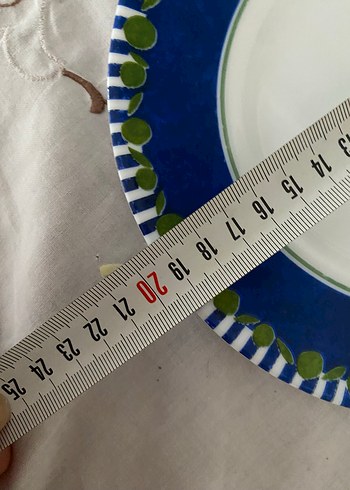 Koyu Mavi Desenli 5 Parça Servis Tabağı - Görsel 4