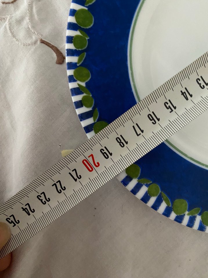 Koyu Mavi Desenli 5 Parça Servis Tabağı - Görsel 4